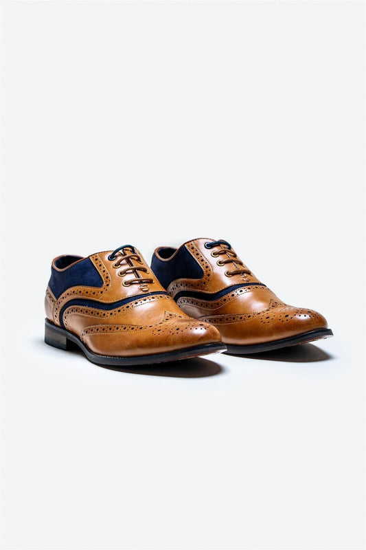 Russel Shoes Tan/Navy